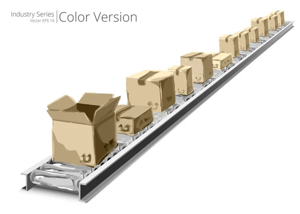 Conveyor Belt. — Stock Vector