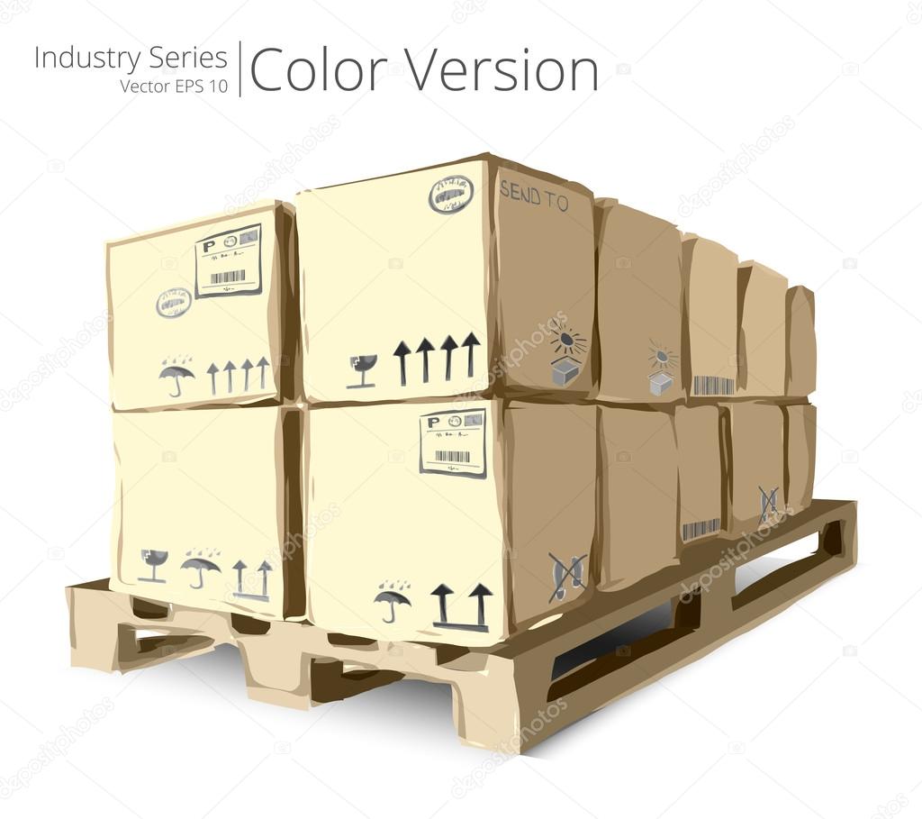 Pallet with Boxes.