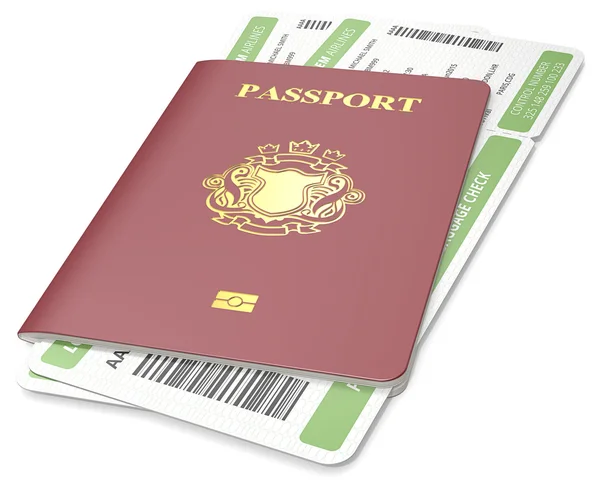 Διαβατήριο και εισιτήριο. — Φωτογραφία Αρχείου