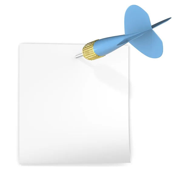 Sticky Note. Dart Arrow. — Stock Photo, Image