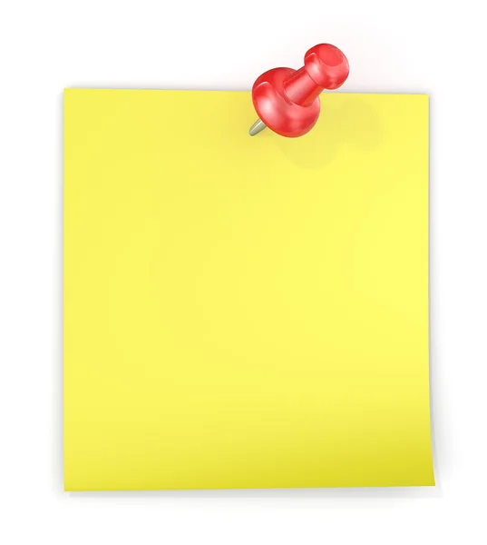 Yellow Sticky Note. — Stock Photo, Image