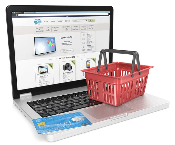 Online Shop. Secure. — Stockfoto