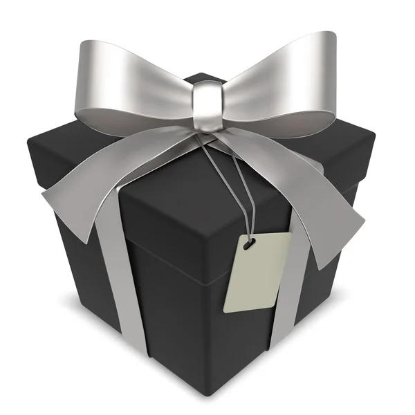 Vector zwarte Gift Box. — Stockvector