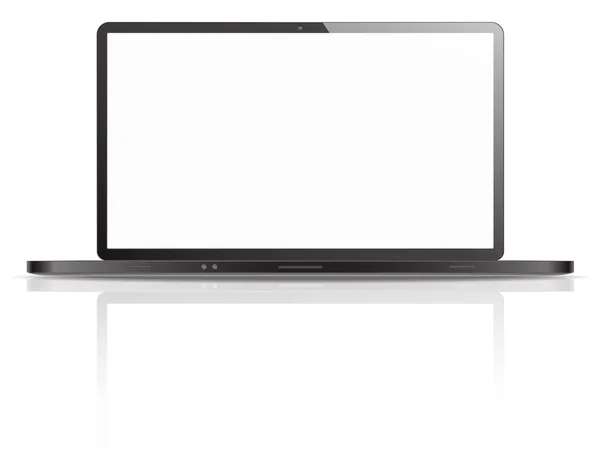 Black Vector Laptop. — Stock Vector