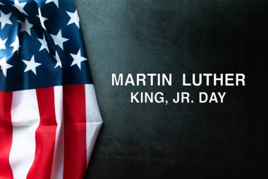 Martin Luther King Günü - Soyut arkaplanda Amerikan bayrağı