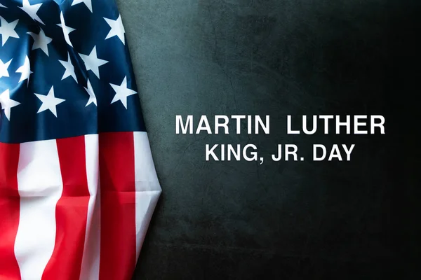 Martin Luther King Day Anniversary Bandera Estadounidense Sobre Fondo Abstracto —  Fotos de Stock