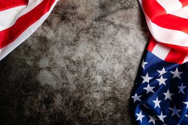 Usa Flag America Flag Black Background Copy Space — Stock Photo, Image