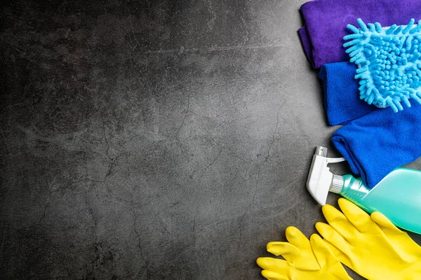 Cleaning Set Housecare Cleaning Healthy Life Top View — Stock Photo, Image