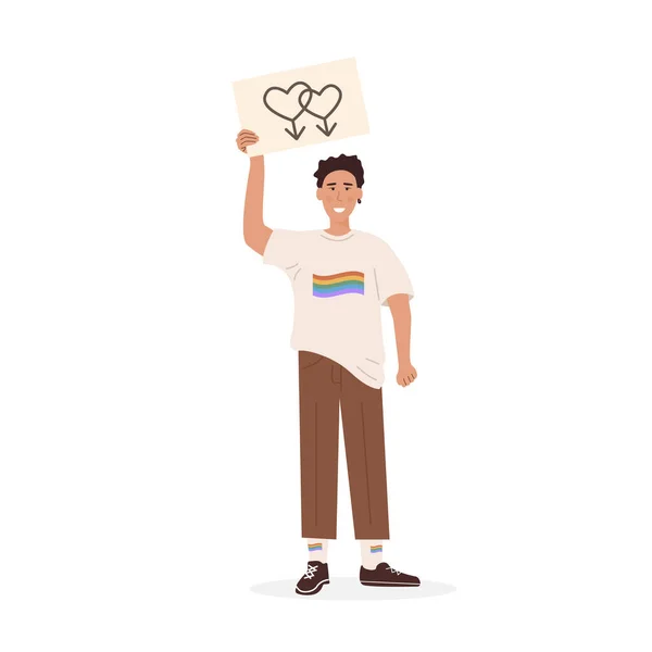 Gay Camisa Com Bandeira Arco Íris Outros Símbolos Queer Desfile —  Vetores de Stock