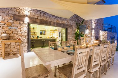 bir tatil yemek alanı