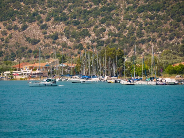 Sail boats in a greek island — Stock Photo, Image