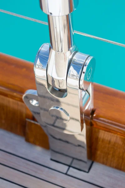 Luxo velejar barco partes detalhe — Fotografia de Stock