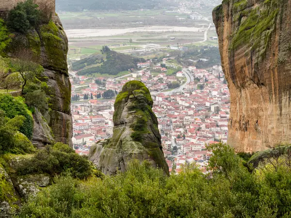 Kalabaka town under Meteora in Greece — Stock Photo, Image