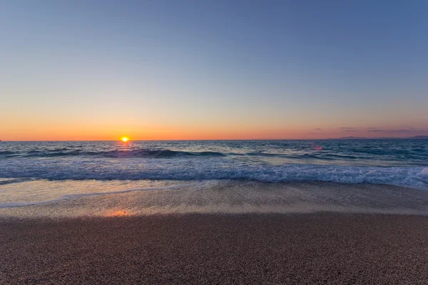 Bellissimo tramonto sull'isola di Zante — Foto Stock