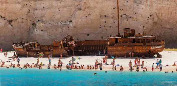 Manzara batık Beach turist — Stok fotoğraf