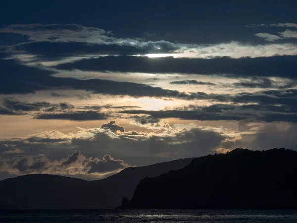 Bellissimo tramonto sull'isola di Zante — Foto Stock