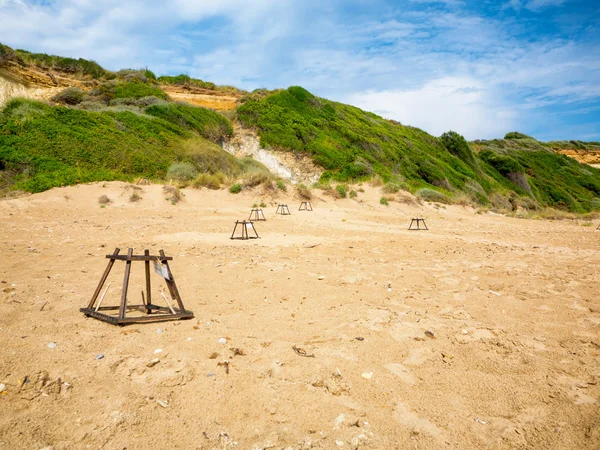 สถานที่ทํารังเต่าทะเลชายหาดเจอราคี — ภาพถ่ายสต็อก