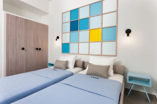 Lüks modern yatak odası — Stok fotoğraf