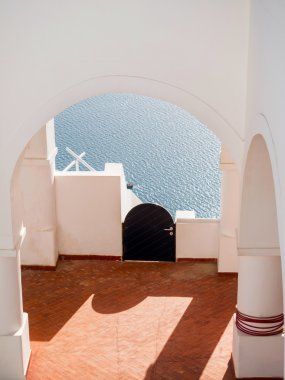 Santorini Adası'nın güzel manzara
