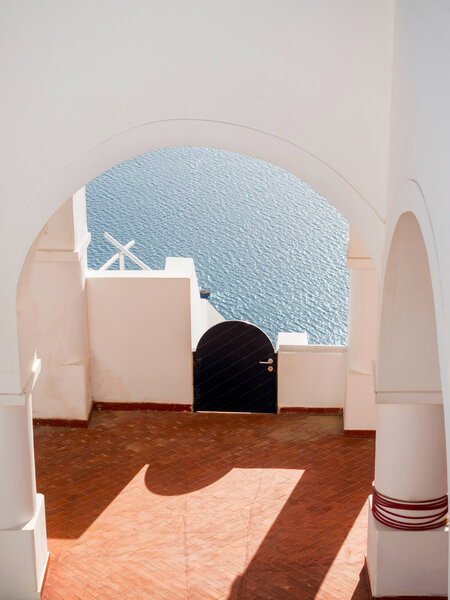 beautiful view of Santorini island