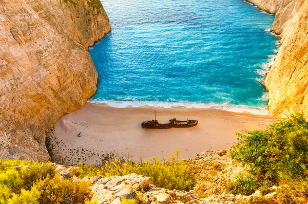 Paisaje de naufragio playa — Foto de Stock