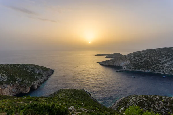 Prachtige zonsondergang van zante eiland — Stockfoto