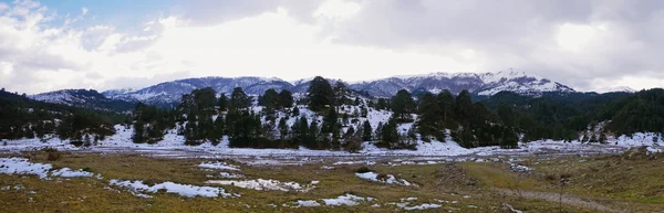 雪と山の風景 — ストック写真