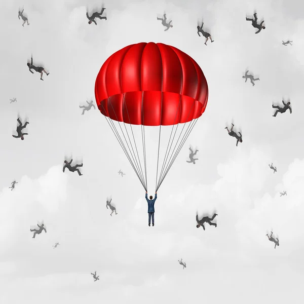 Parachute business concept — Stockfoto