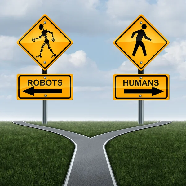 Robots And Society Concept — Stock Photo, Image