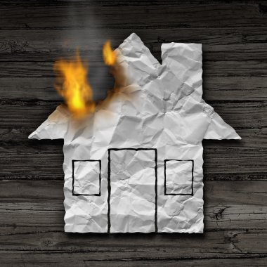 House Fire Concept clipart