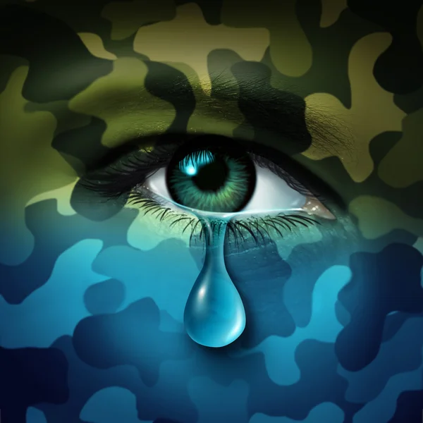Koncept vojenské deprese — Stock fotografie
