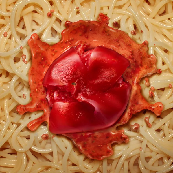 Symbole de tomate spaghetti — Photo