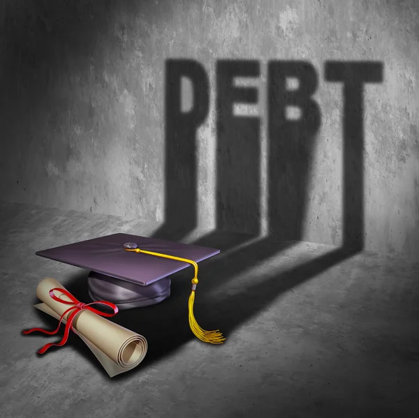 College Debt Symbol — Stock Photo, Image