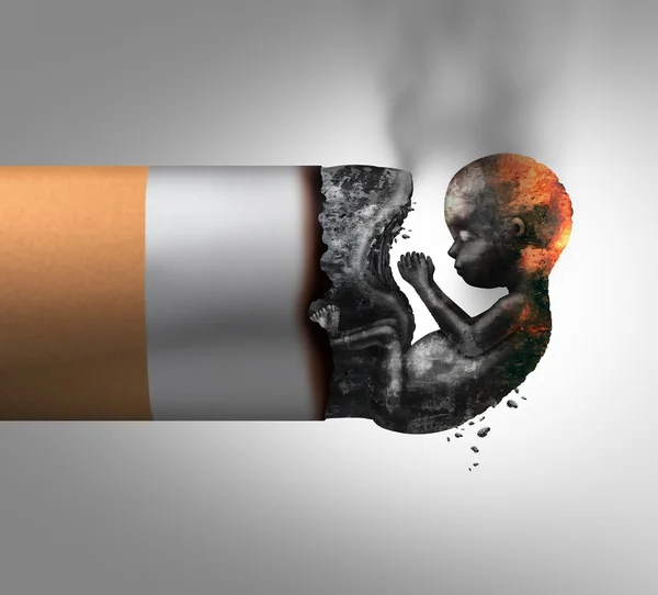 Těhotenství a kouření — Stock fotografie
