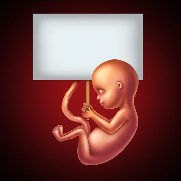 Unborn Baby Message — Stock Photo, Image