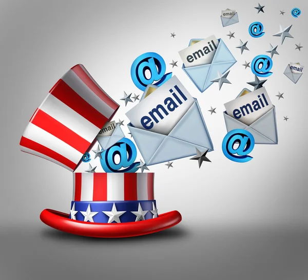Wybory amerykański kryzys E-mail — Zdjęcie stockowe