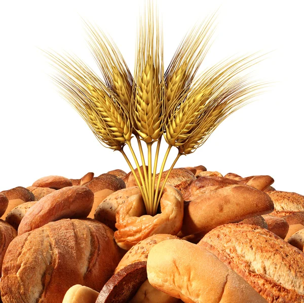 Пшениця і хліб — стокове фото
