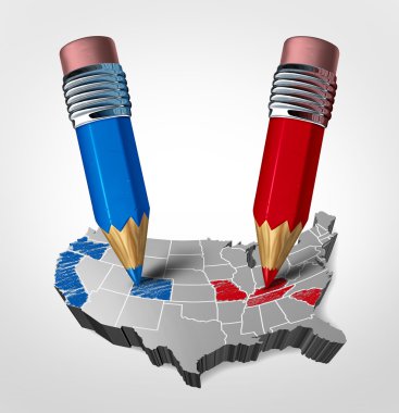 Blue And Red States Concept clipart