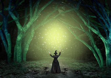 Magical Witch Background clipart