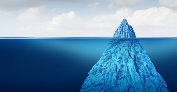 Iceberg Flotando Agua Fría Del Océano Ártico Con Una Pequeña —  Fotos de Stock