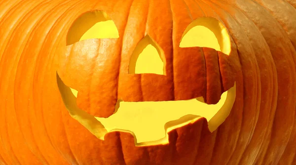Halloween Spooky Jack Lantern Festive Pumpkin Carved Squash Autumn Fall — Stock Photo, Image