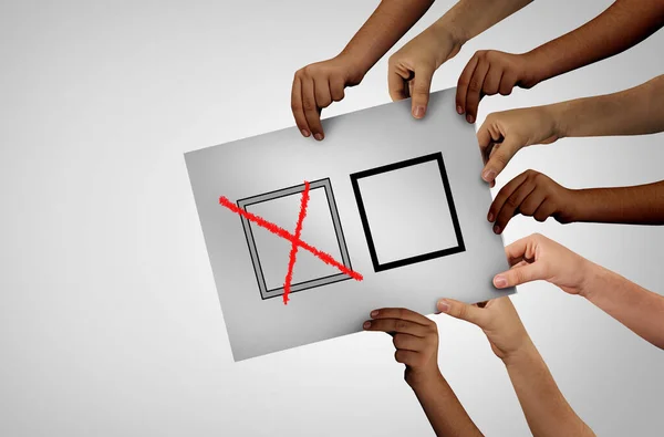 Election Group Voters Public Votes Voting Diversity Concept Diverse Hands — Stock Photo, Image