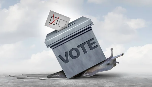 Slow Election Vote Counting Voter Suppression Votes Voting System Working — Stock Photo, Image