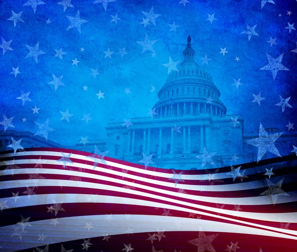 United States Ceremony Inauguration Day Washington Fourth July Background Stars — Stock Photo, Image