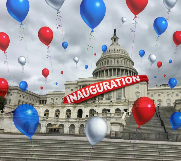Празднование Инаугурации Сша Инаугурации Президента Сша Вашингтоне Вечеринке Июля Воздушными — стоковое фото