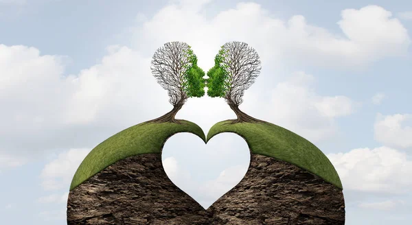 United Love Valentine Concept Heart Shape Power Romantic Emotions Power — Stock Photo, Image