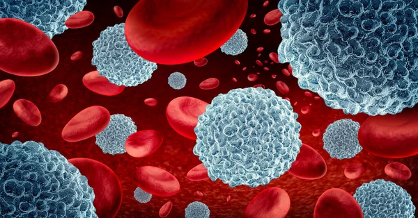 Glóbulos Blancos Linfocitos Inmunoterapia Con Sangre Como Concepto Del Sistema — Foto de Stock