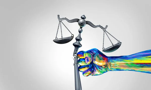 Social Change Law Society Justice Concept Fist Representing Diversity Diverse — Stock Photo, Image