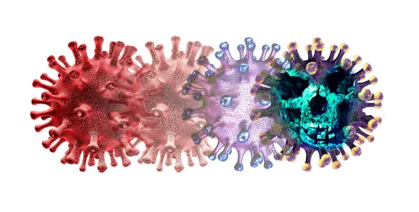 Genetische Virusvariant Mutatiecelconcept Nieuwe Varianten Van Het Coronavirus Uitbraak Covid — Stockfoto