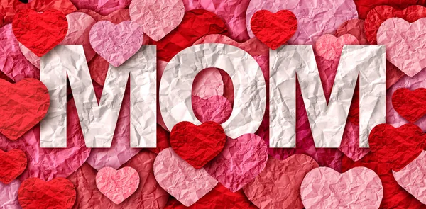 Mödrar Dag Hälsning Och Fest Eller Kärlek Till Mamma Illustration — Stockfoto